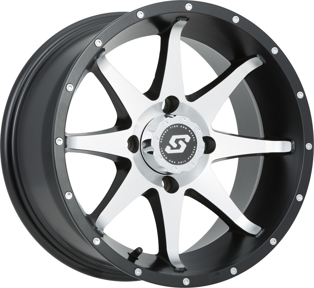SEDONA STORM WHEEL 14X7 4/156 4+3 (+5MM) BLK/MACHINED