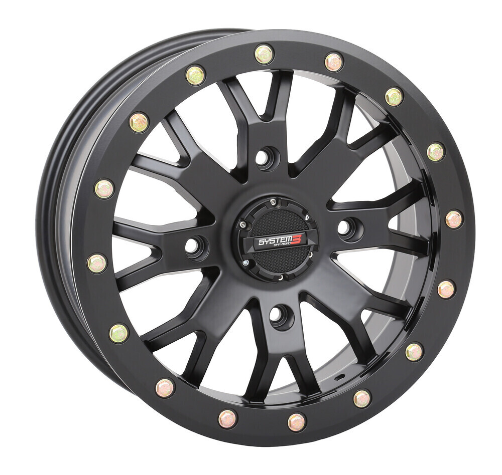 SYSTEM 3 SB4 BL WHEEL 14X7 4+3 (+15MM) 4/156 MATTE BLACK