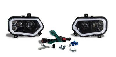 Polaris BLACK LED w/ HALO Headlights &amp; Adapters