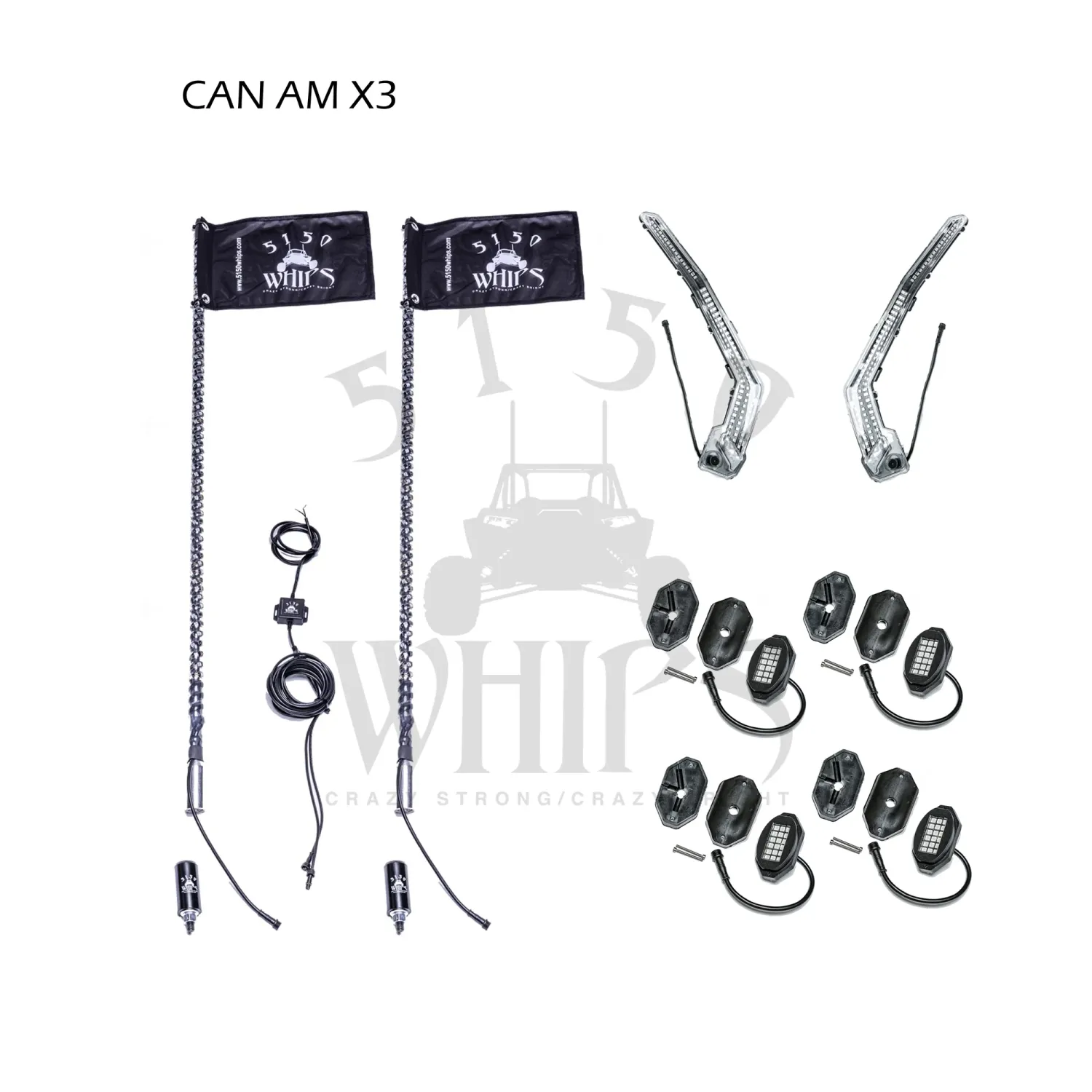 5150 WHIPS Can-Am Maverick X3 Lighting Kit