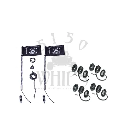 5150 WHIPS 187 Whips and Rock Light Combo Kit