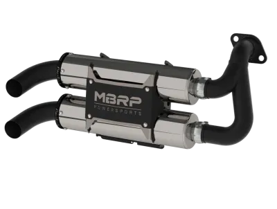 MBRP Stacked Dual Slip-on Performance Series Exhaust Polaris RZR Trail S 1000, General 1000 2016-2024
