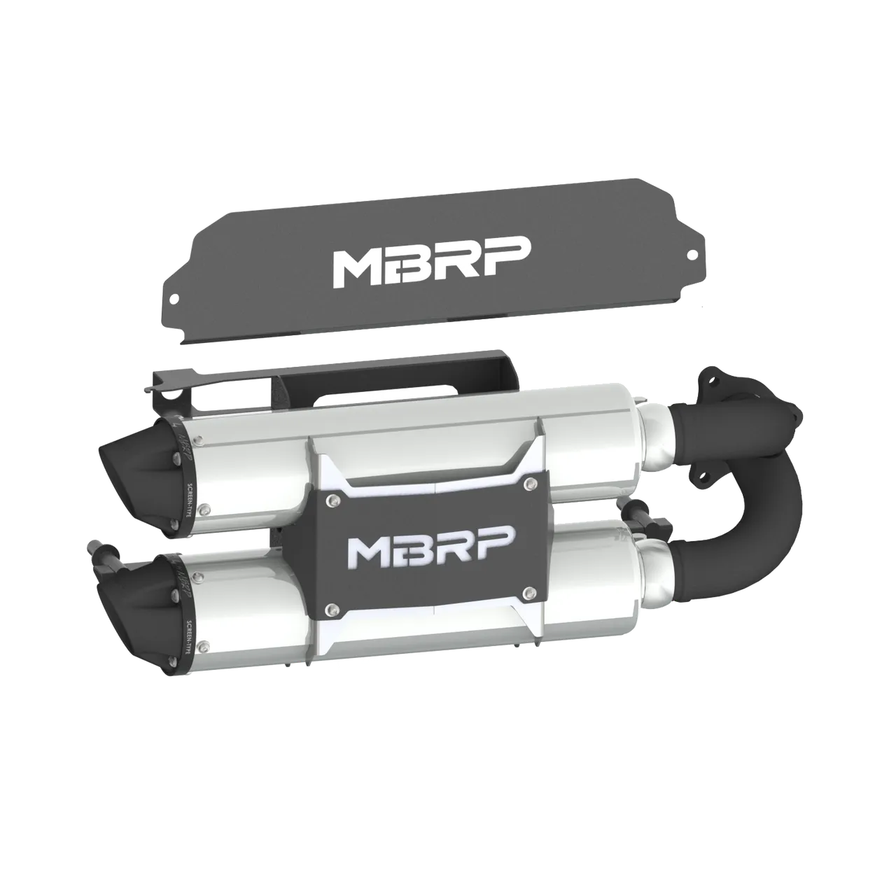 MBRP 2020 -2024 Polaris RZR Pro XP / Turbo R Stacked Dual Slip-on Exhaust