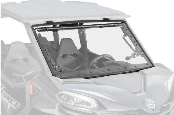 SuperATV CFMOTO ZForce 950 Sport Scratch-Resistant Flip Windshield