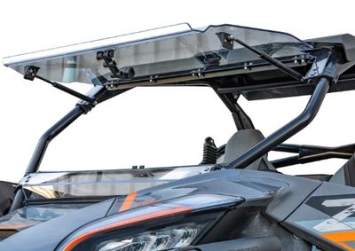 SuperATV CFMOTO ZForce 950 / HO EX / HO SPORT Sport Scratch-Resistant Flip Windshield