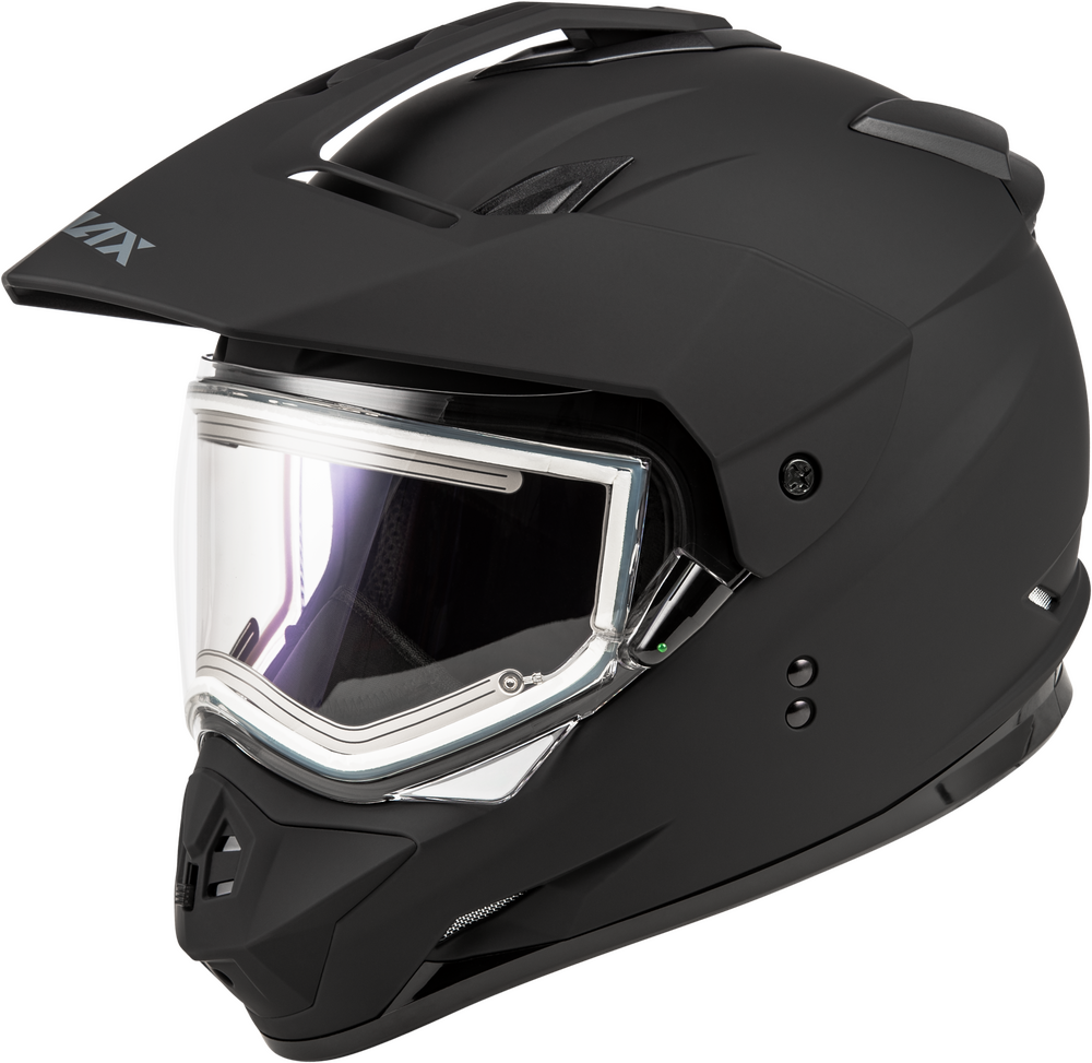 GMAX GM-11S SNOW HELMET W/ ELEC SHIELD MATTE BLACK XS