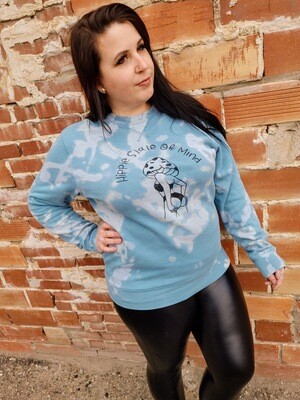 Moody Blue Hippie State of Mind Crew Neck Sweater