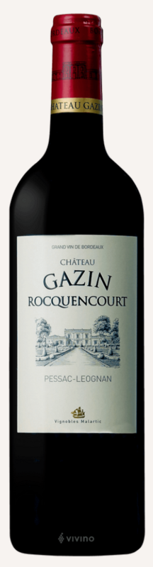 CHATEAU GAZIN ROQUENCOURT RED PESSAC LEOGNAN 2016