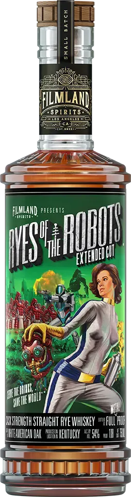 #5 FILMLAND SPIRITS  RYES OF THE ROBOTS EXTENDED CUT  CASK STRENGHT  STRAIGHT RYE KENTUCKY  WHISKEY AGED IN WHITE AMERICAN OAK 56.04%
