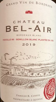 CHATEAU BEL-AIR OLD VINES SEMILLON BLANC  2019