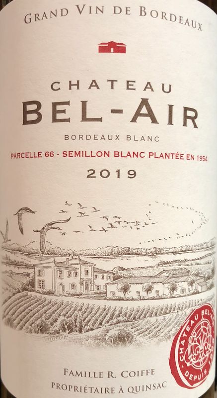 CHATEAU BEL-AIR OLD VINES SEMILLON BLANC 2019 CHATEAU BEL-AIR OLD VINES SEMILLON BLANC 2019