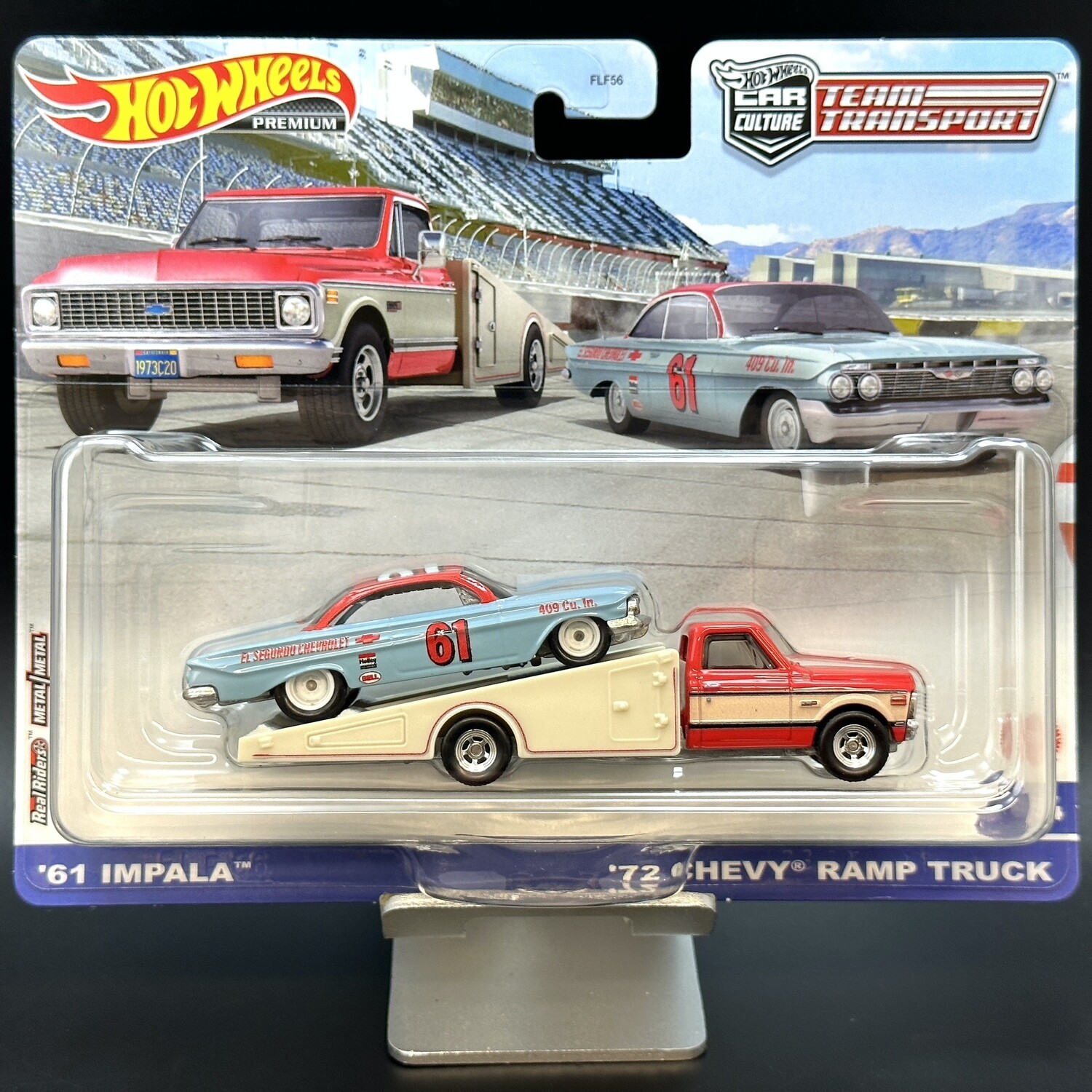 Hot Wheels Team Transport &#39;61 Chevrolet Impala &amp; &#39;72 Chevy Ramp Truck
