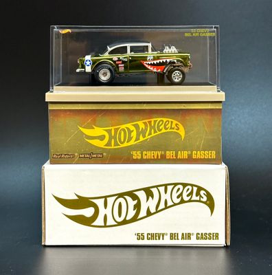 Hot Wheels RLC Low #97 Flying Tigers &#39;55 Chevy Bel Air Gasser