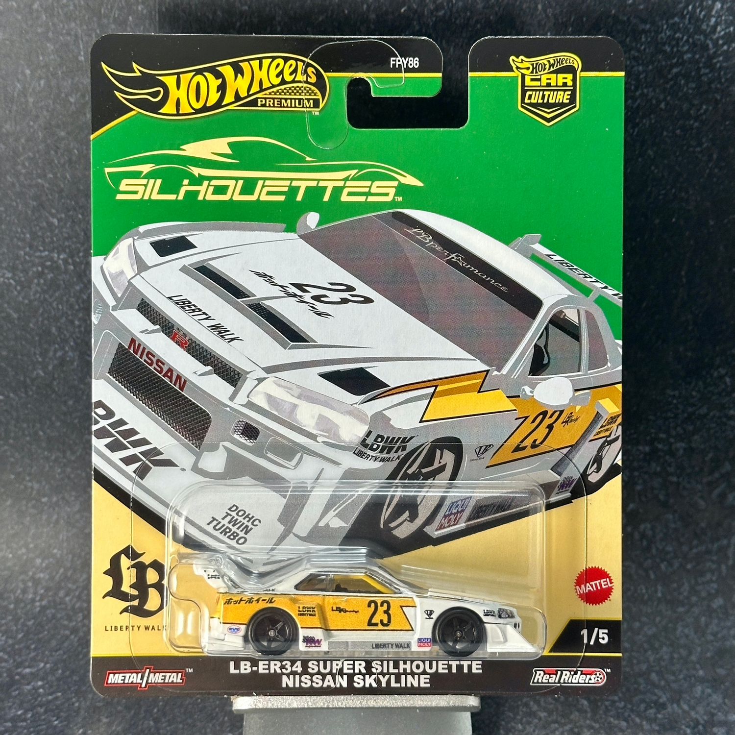 Hot Wheels PREMIUM/Car Culture Silhouettes Liberty Walk LB-ER34 Super Silhouette Nissan Skyline
