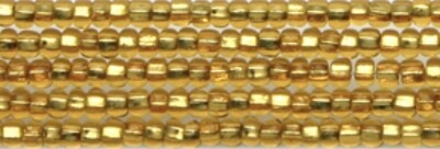 Dark Gold Silver Lined Glass Beads