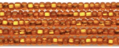 Orange Silver Lined Glass Beads