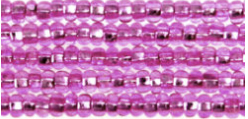 Fuchsia Silver Lined Glass Beads