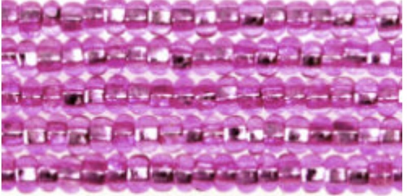 Fuchsia Silver Lined Glass Beads