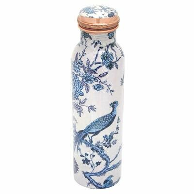 ENSURETM Pure Copper Bottles for Water 1 Litre Premium Meena Printed Copper Water Bottle with Ayurvedic Health Benefits 1000ML