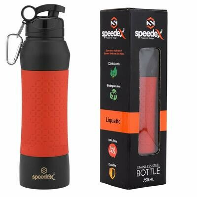 Speedex Stainless Steel Sipper Cap Fridge Water Bottle Office Gym Sports School Kids, 750 ML, Red(Pack of 1)