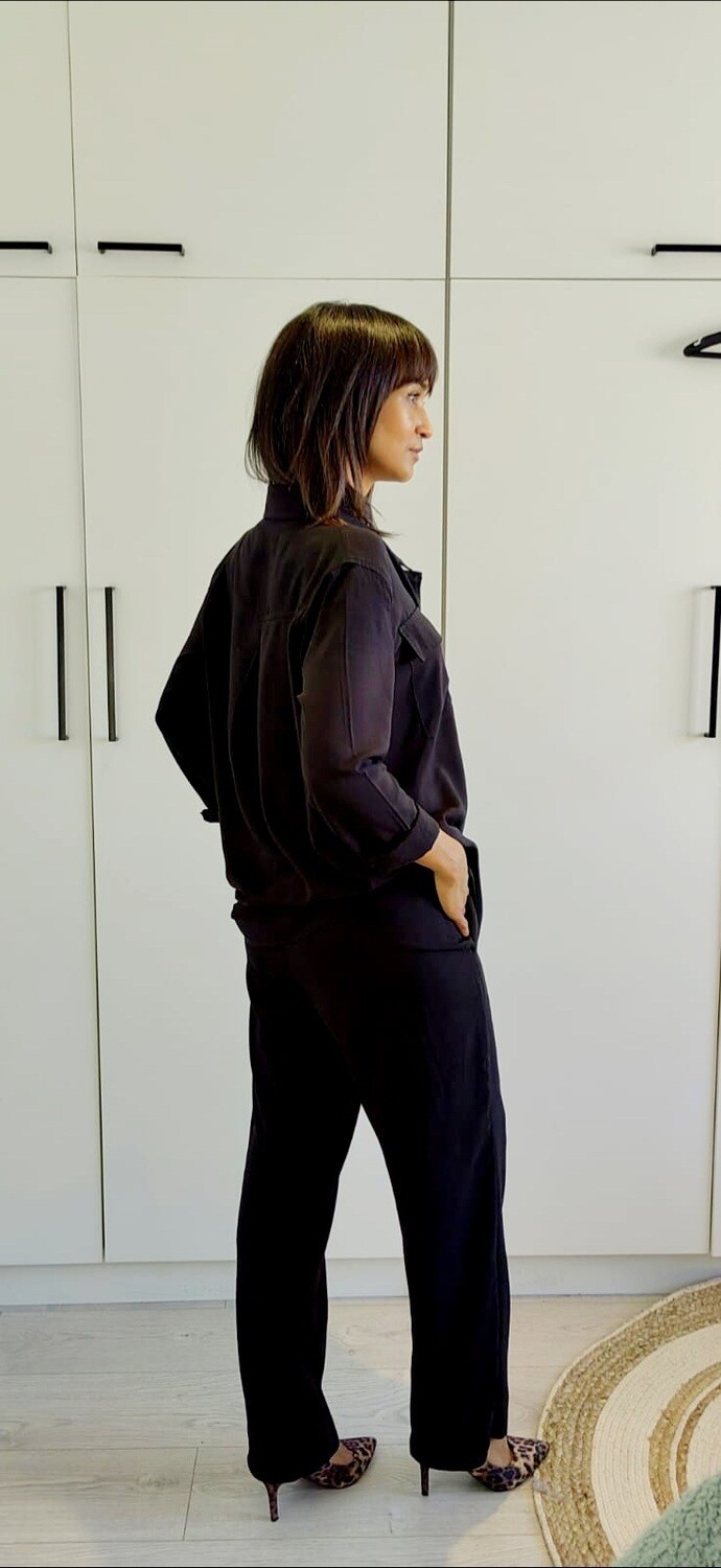Valentina Drawstring Pants - Black