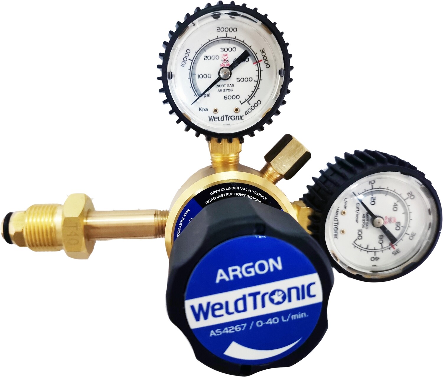 Regulator Argon/CO2 Single Stage PreSet with Flow Meter