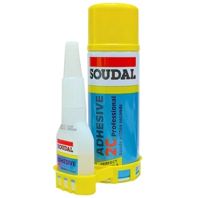 Soudal Professional Super Adhesive 2C Kit 50g Glue & 200ml Activator