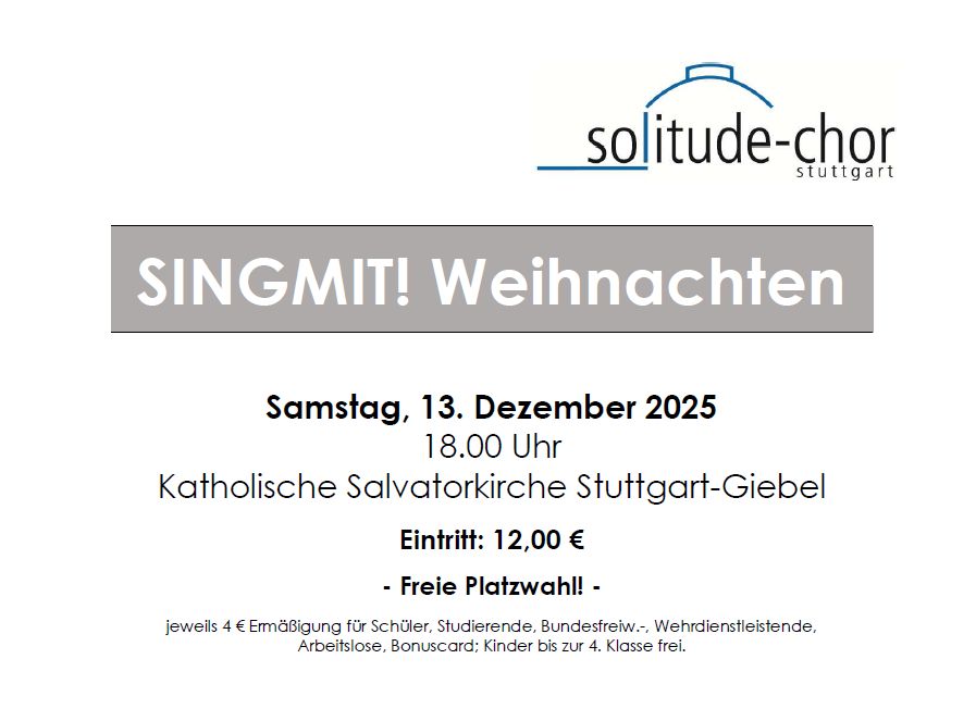 Merry Christmas - Weihnachtskonzert - Samstag, 13. Dezember 2025