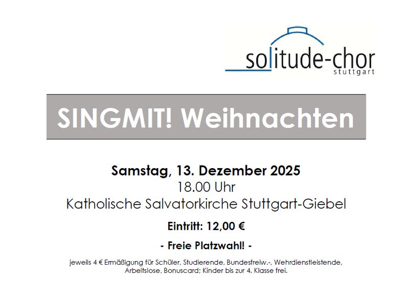 Merry Christmas - Weihnachtskonzert - Samstag, 13. Dezember 2025