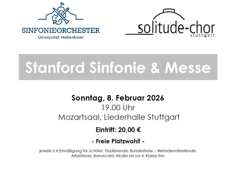 Charles Villiers Stanford - Sinfonie & Messe - Sonntag, 8. Februar 2026