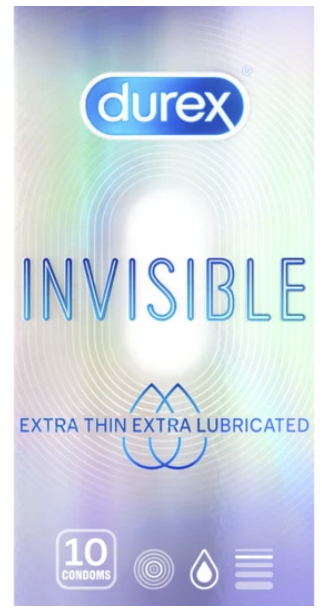 Durex Invisible Extra Thin, Extra Lubricated