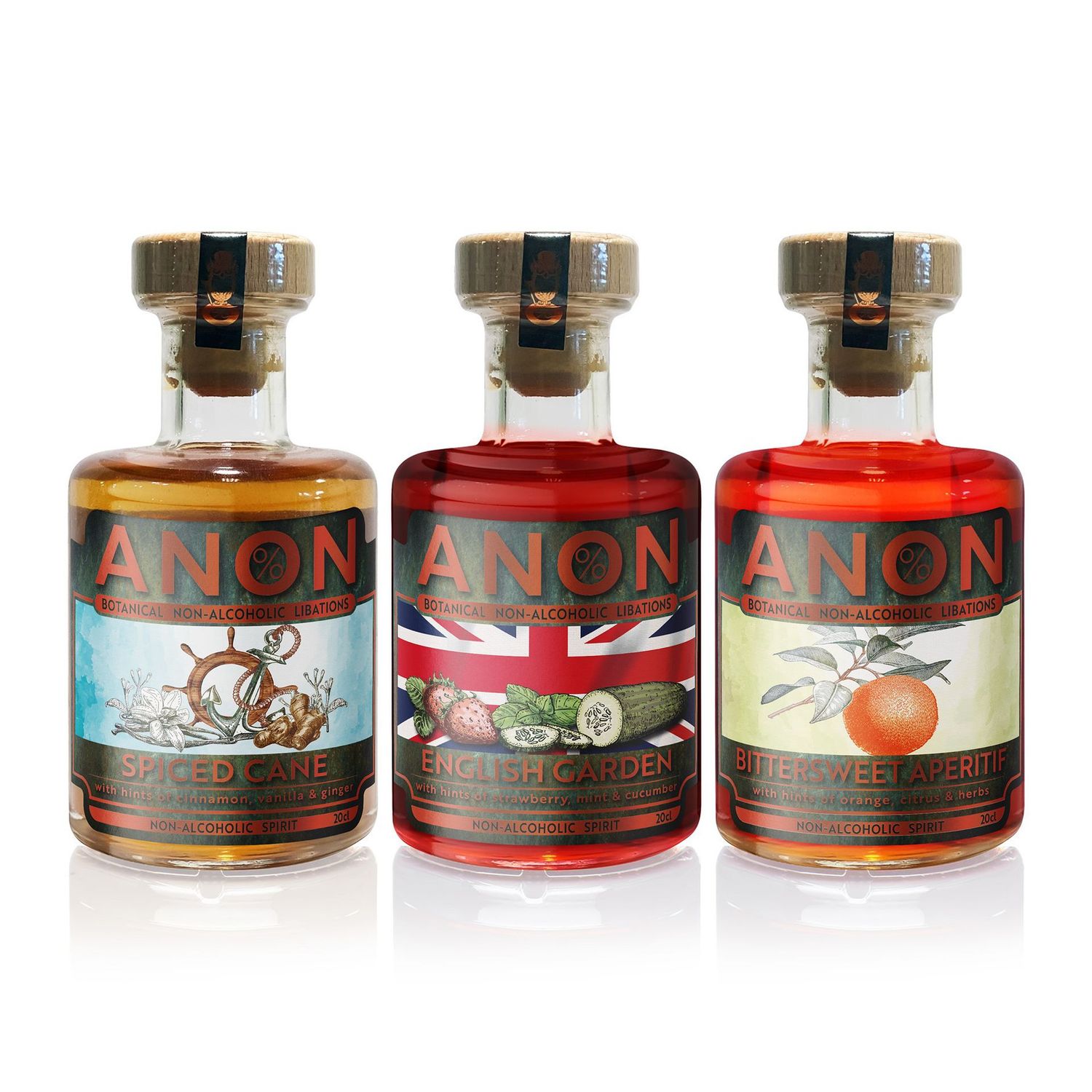 3 x ANON 20cl Bottles