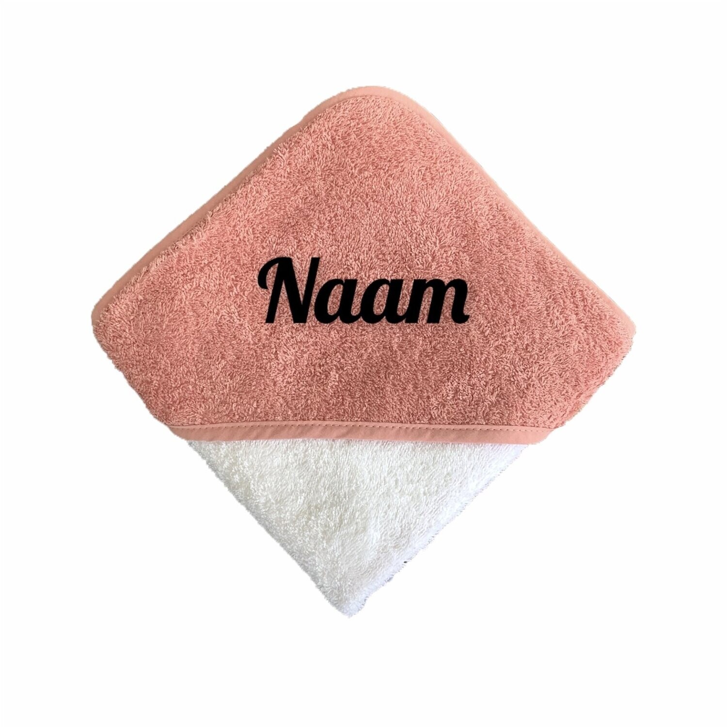 Badcape/Omslagdoek 
Kleur blush-wit