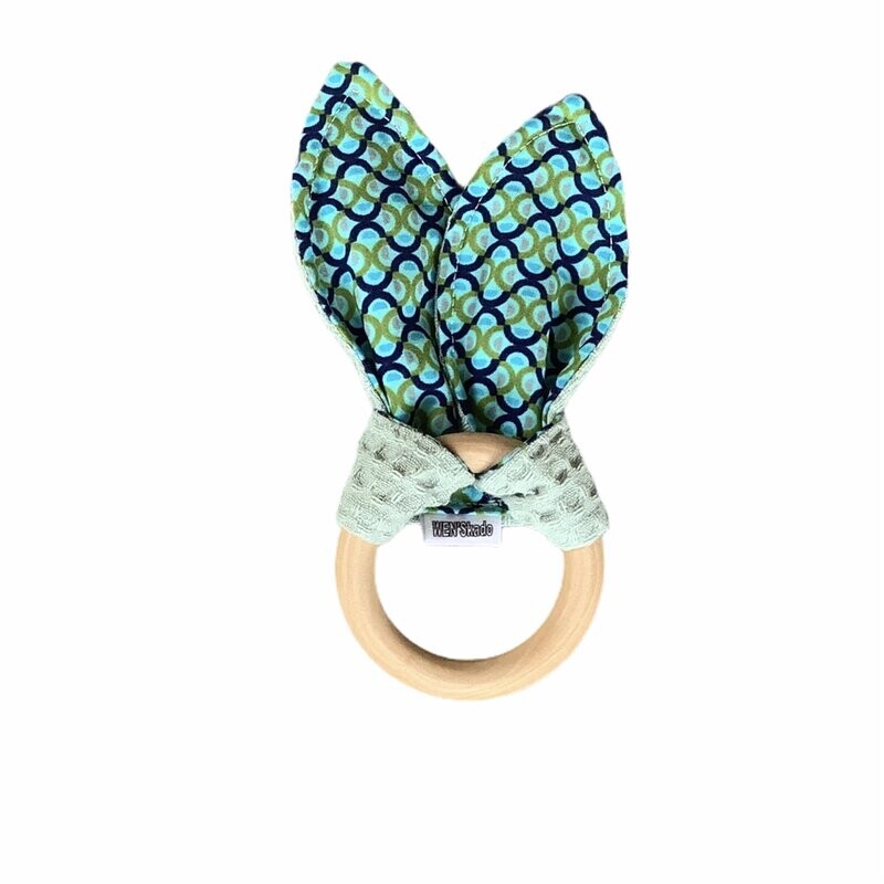 Knisper oren oud groen wafel blauw ruit