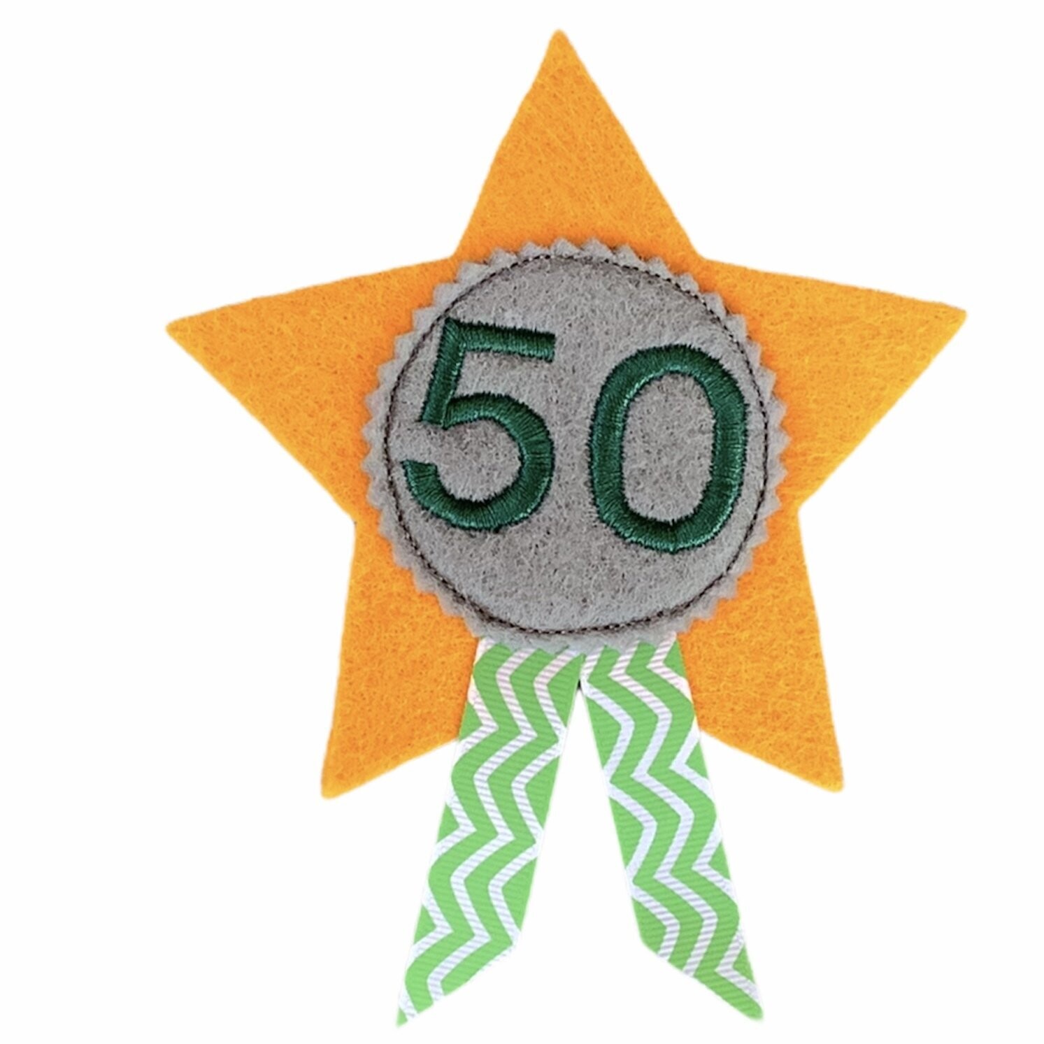 Badge ster oranje 50