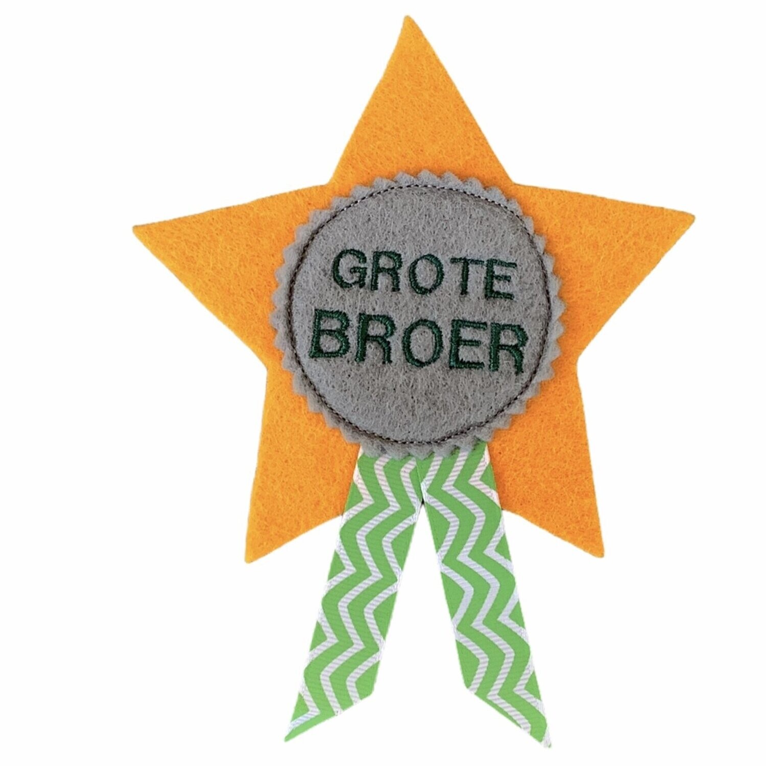 Badge ster oranje grote broer