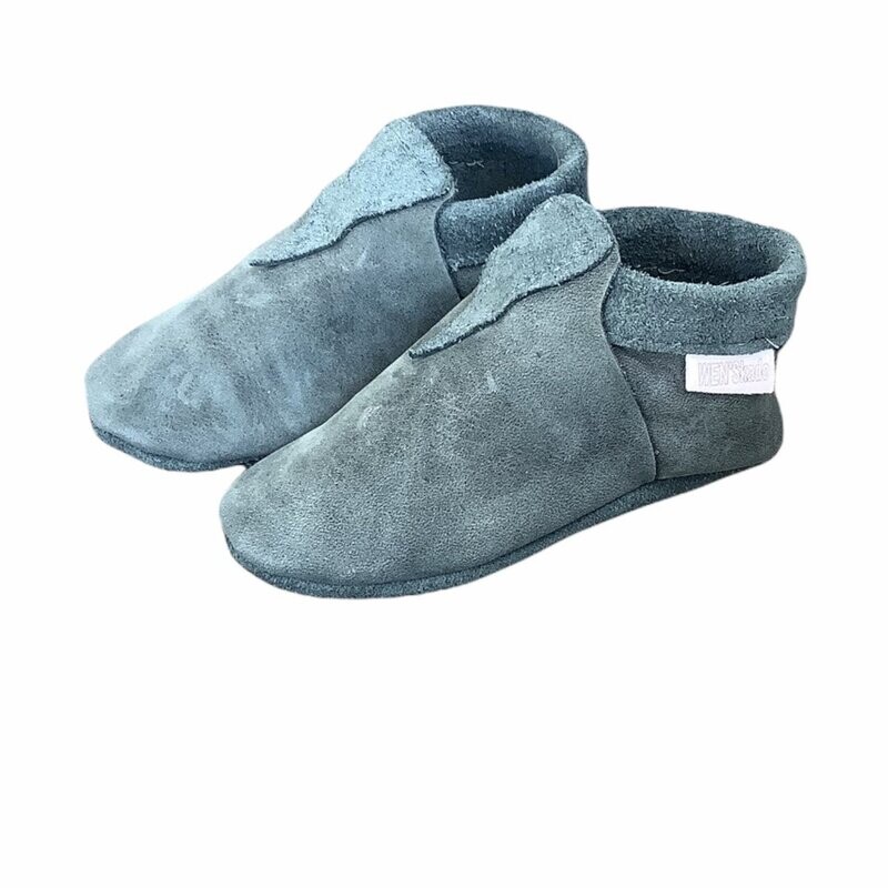 Leren slofjes donker blauw