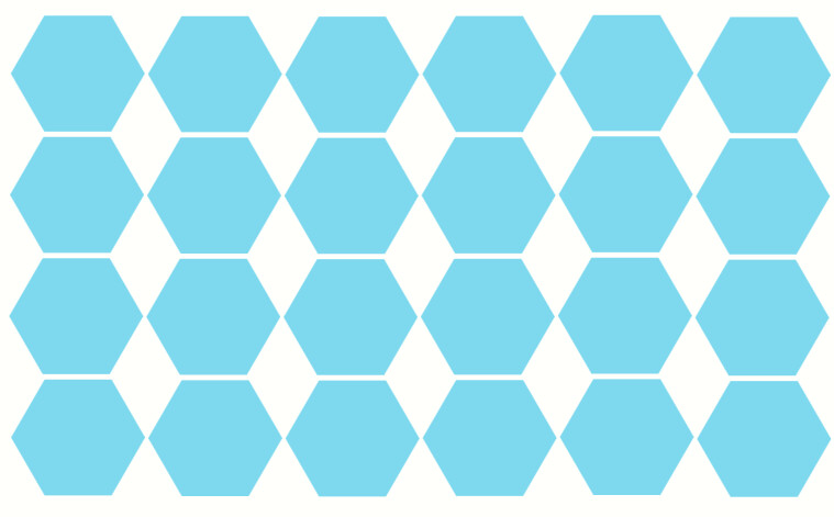 Muurstickers hexagon/zeshoek 24 stuks