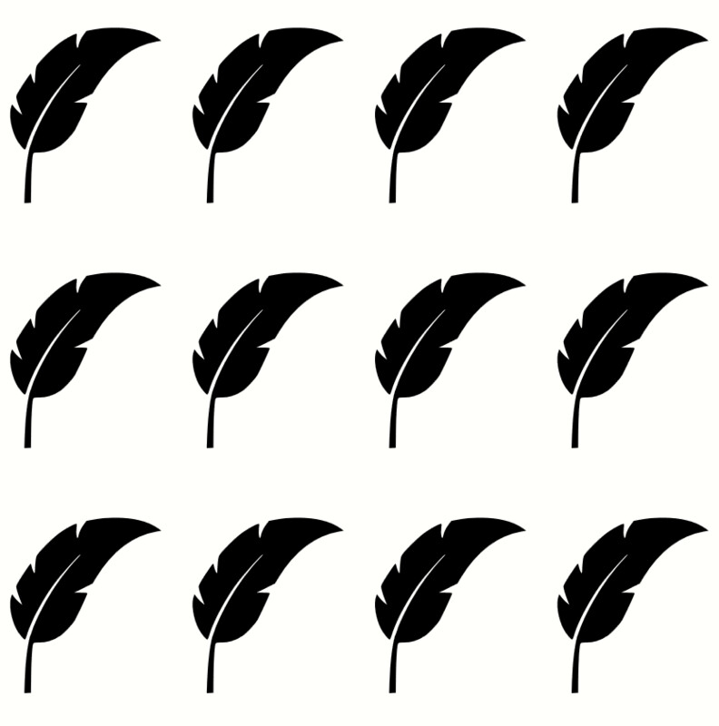 Muurstickers veer dik 24 stuks