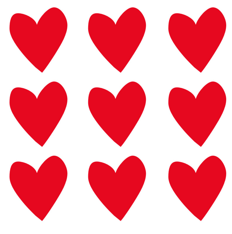 Muurstickers Hart 24 stuks