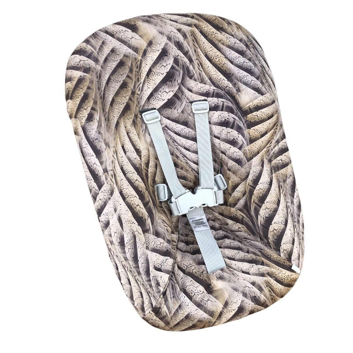 #53 Stokke newborn hoes, Zand/bruin dierenprint. Ook voor Kidsmill up.