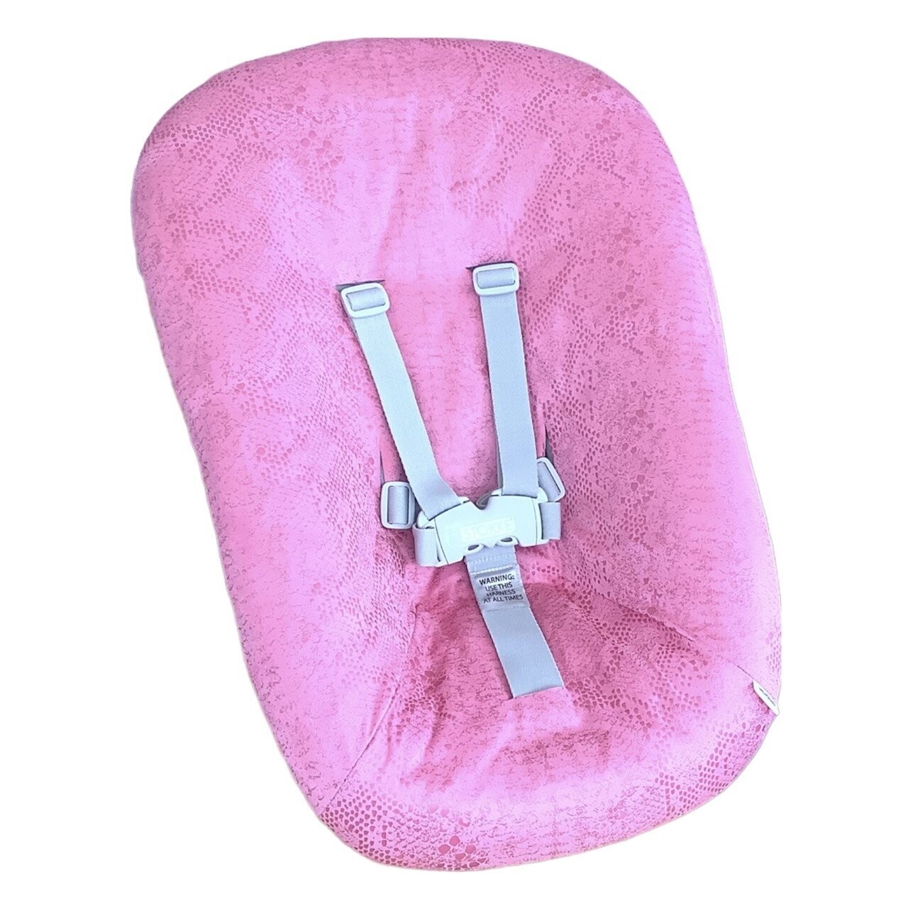 #78 Stokke newborn hoes,  Roze slangenprint suéde look. Ook voor Kidsmill up.