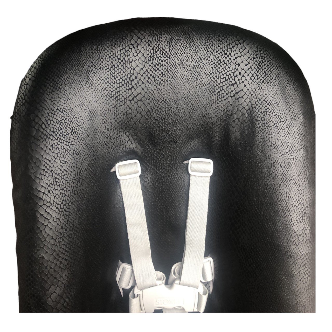 #83 Stokke newborn hoes, Zwart slangenprint suéde look. Ook voor Kidsmill up.