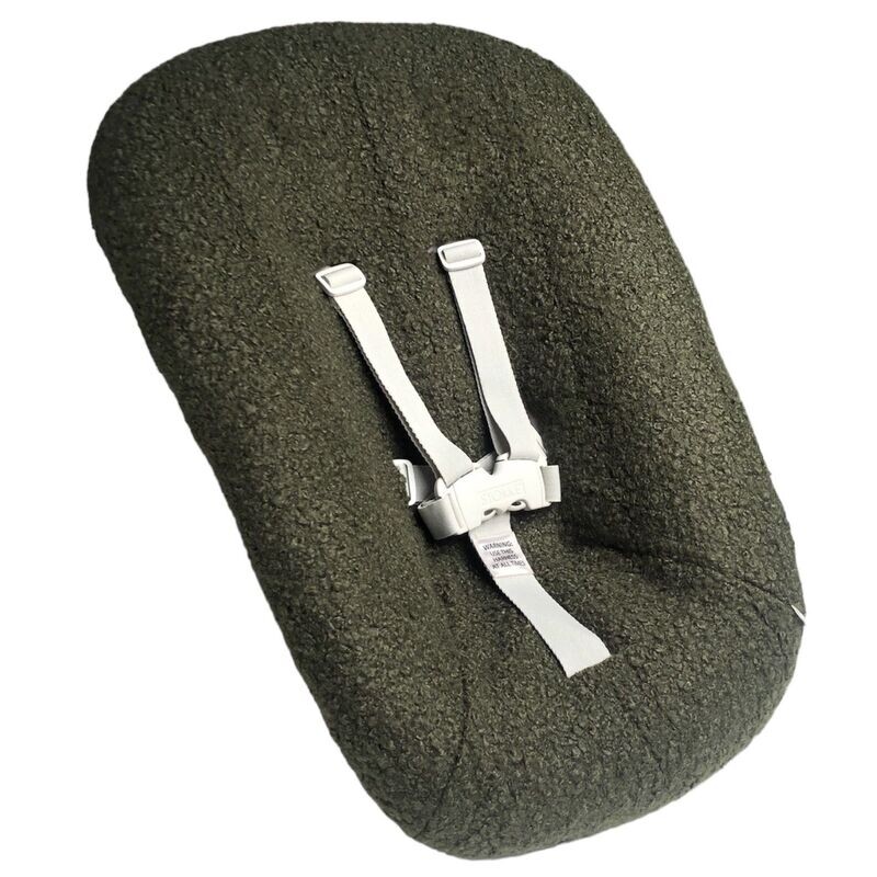 #22 Stokke newborn hoes, Teddy donker groen Army Bouclé. Ook voor Kidsmill up.