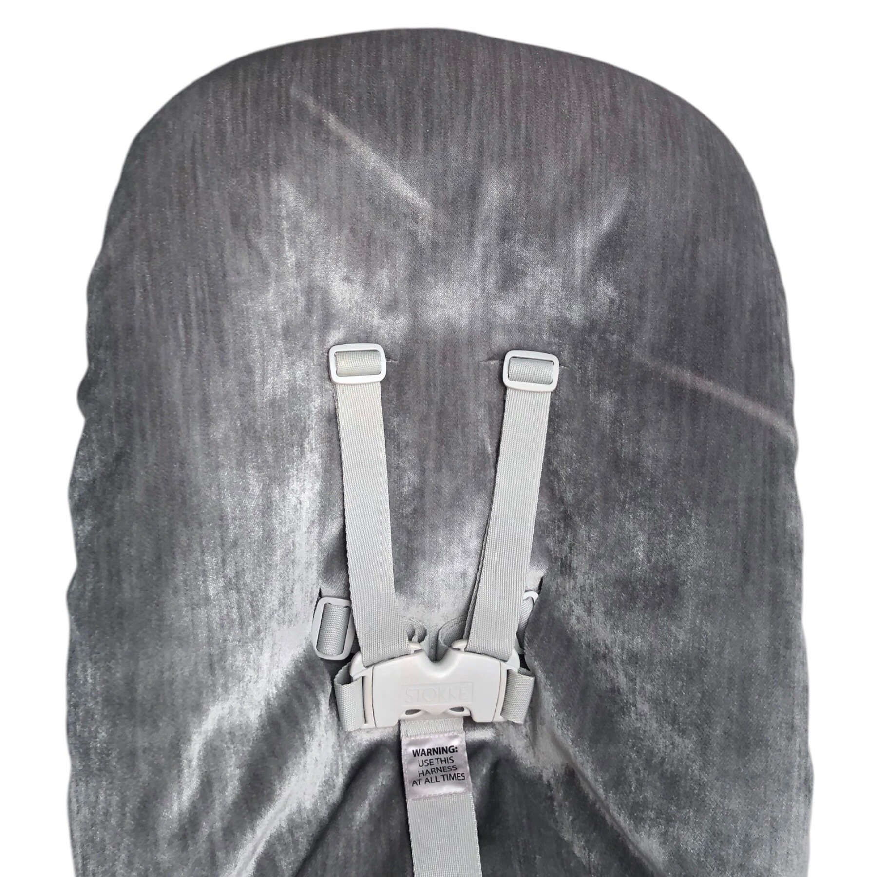 #25 Stokke newborn hoes, Zilver grijs velvet. Ook voor Kidsmill up.