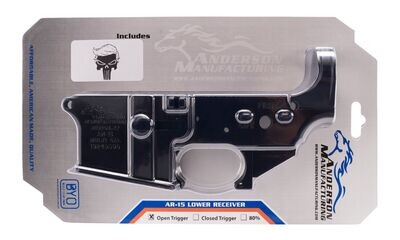 ANDERSON PACKAGED AM-15 STRIPPED LOWER RECEIVER, TRUMP PUNISHER