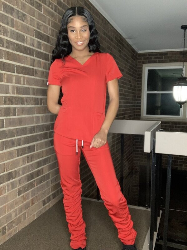 "Red" Flashy Scrub Uniform