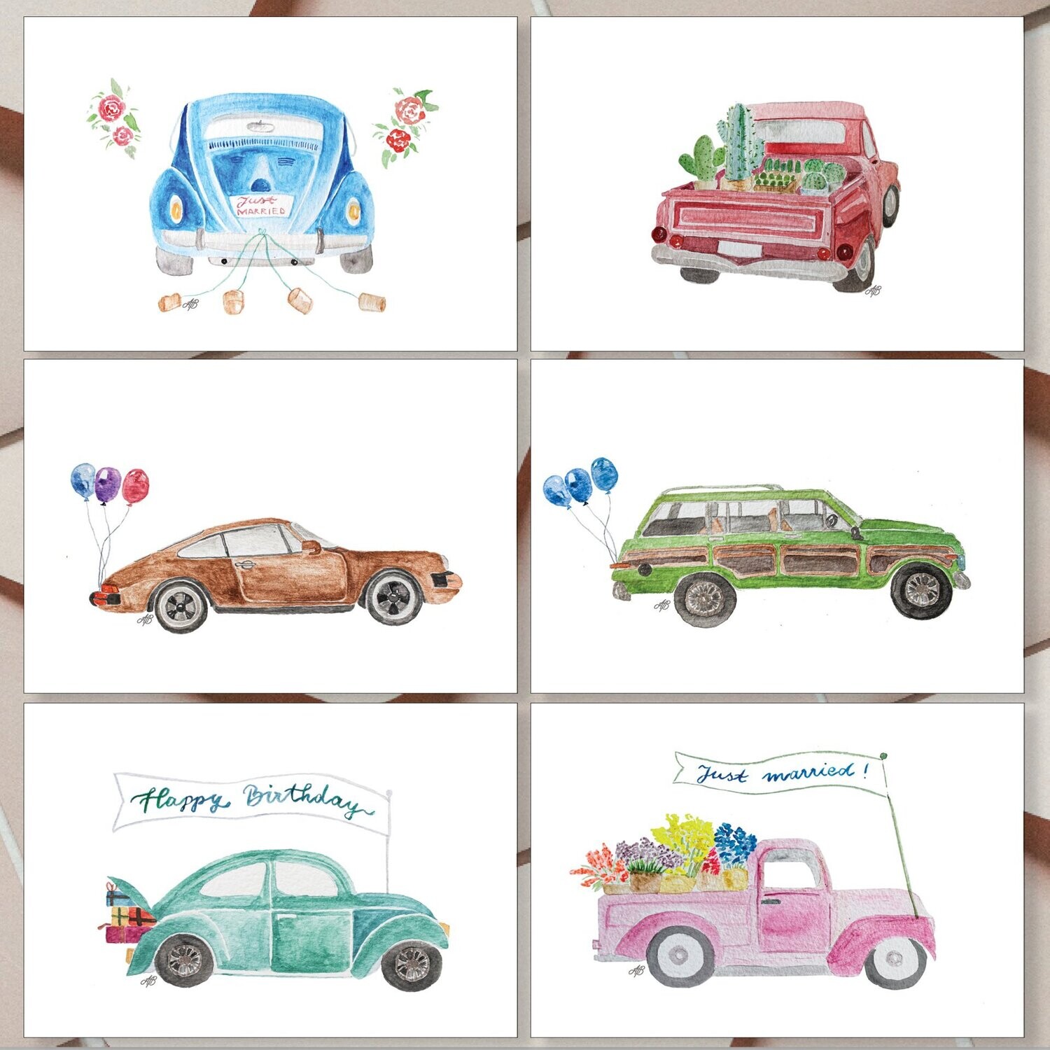 Set Vintage Cars