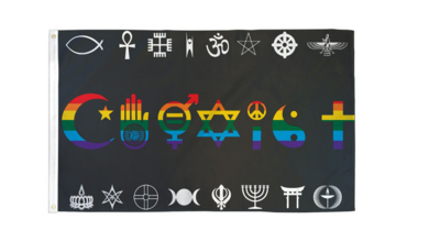 Coexist Rainbow 3x5 Flag