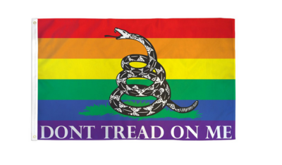 Don't Tread On Me Rainbow 3x5 Flag